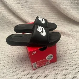 Nike | Shoes | Eybl Nike Victori Slides Exclusive Blackwhite  display picture 1